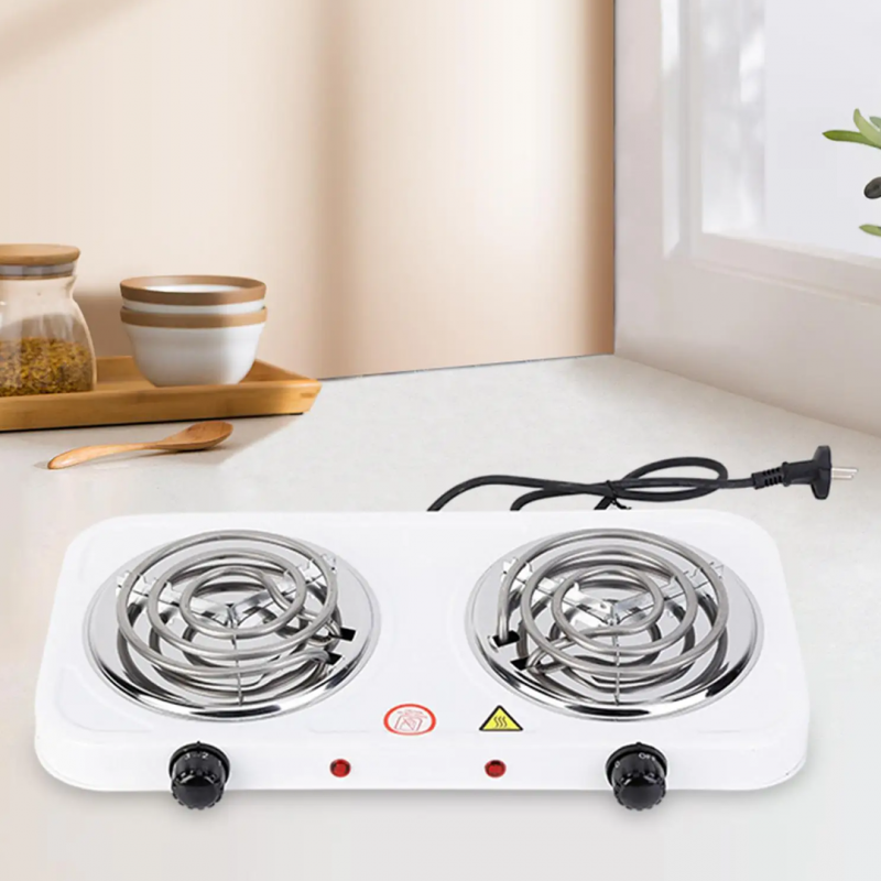 Double Electric Hot Plate – 2 Burner Portable Stove | Fast Heating | Heavy Duty Coil Cooker | 1500W