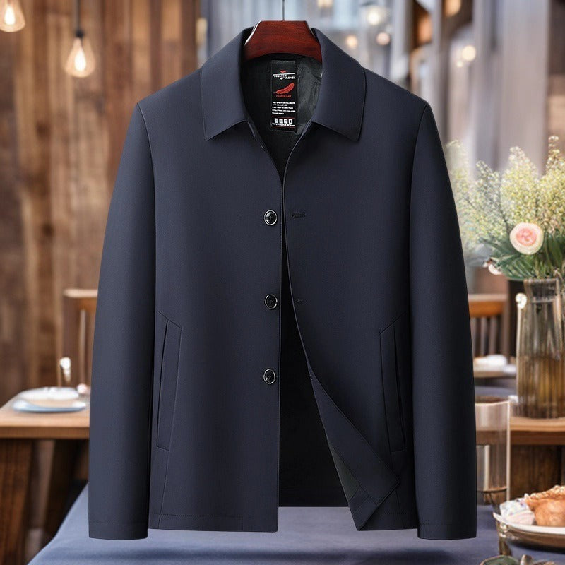 Men's Business Casual Button-Down Lapel Jacket